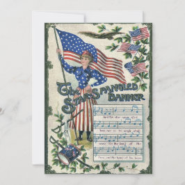 Convites Lady Liberty American Flag Banner