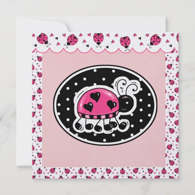 Convites LadyBug sortuda - SRF (Frente)