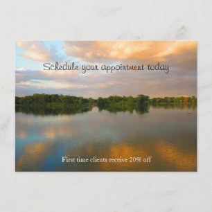 Convites Lago bonito no por do sol