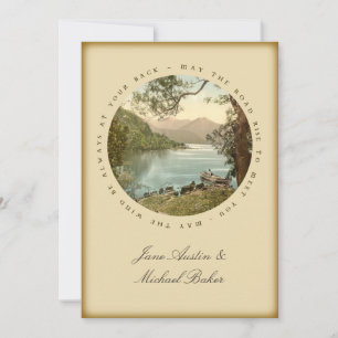 Convites Lago de Casamento Irlandês na Irlanda de Kerry e 