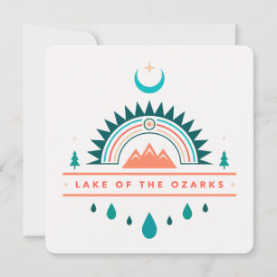 Convites lago de ozarks bóho lua arco-íris
