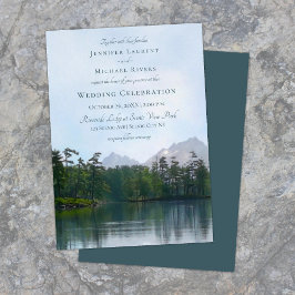 Convites Lago do casamento russo das montanhas
