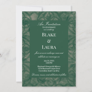 Convites Lago Esmeralda Outono Batik Simples Personalizado