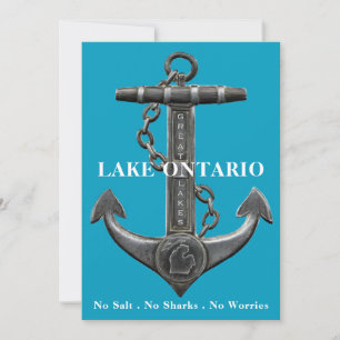 Convites Lago Ontario, pirata-âncora em angústia náutica