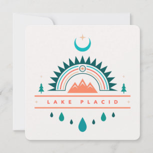 Convites lago plácido boho arco-íris lua