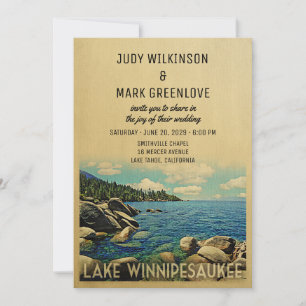 Convites Lago Winnipesaukee Wedding Invitation Vintage