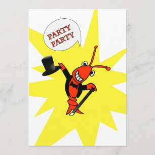 Convites Lagostins do partido da parte/convites da lagosta