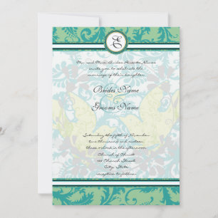 Convites Laguna Endívia Vintage Pássaros Damask Cinza Casam