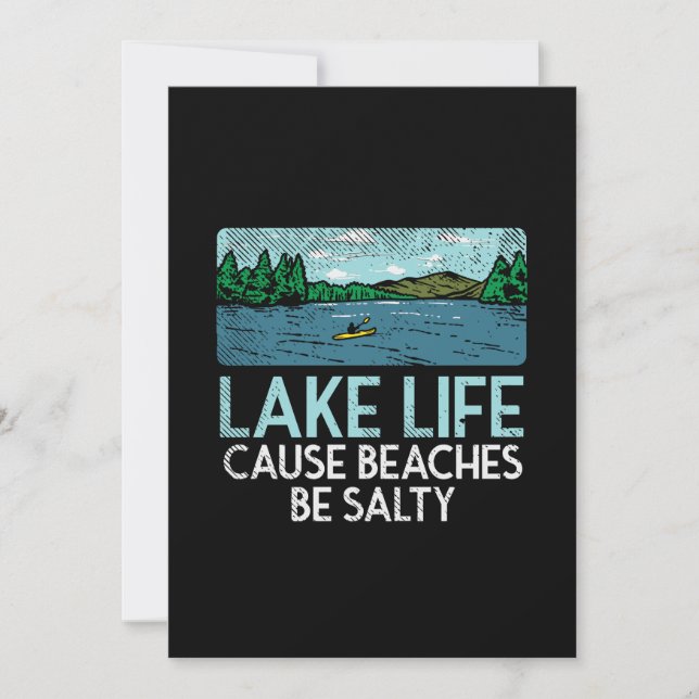 Convites Lake Life Salty Beaches (Frente)