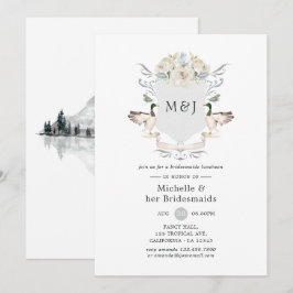 Convites Lakeside Monograma Crest Bridesmaids Luncheid