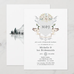Convites Lakeside Monograma Crest Bridesmaids Luncheid