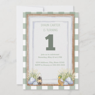 Convites Lakeside Primeiro Aniversário