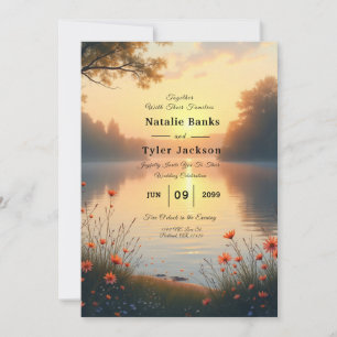 Convites Lakeside Twilight Whispers perto da Água