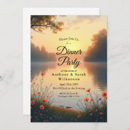 Convites Lakeside Twilight Whispers perto da Água