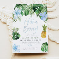 LALANI Chá de fraldas Tropical Azul Hibiscus Luau