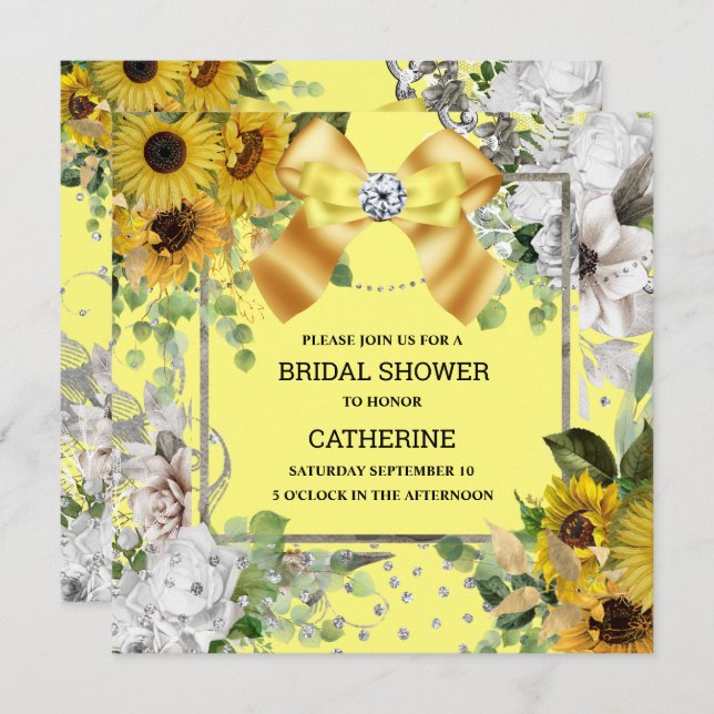 Convites Lama de verão de girassol (Frente/Verso)