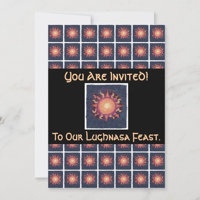 Convites Lammas/Lughnasa Sun Harvest Pagan (Frente)