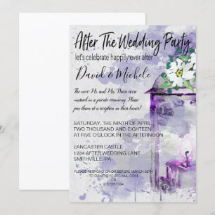 Convites Lâmpada de Cor de Água Depois do Casamento