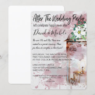 Convites Lâmpada de Cor de Água Depois do Casamento