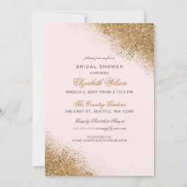 Convites Lâmpada de poeira brilhante FAUX e Chá de panela D