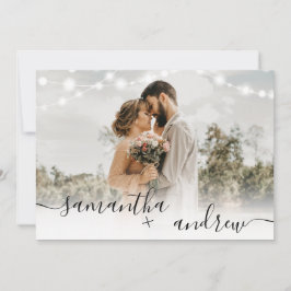 Convites Lâmpada russa de madeira marrom roteiro 4 fotos ca