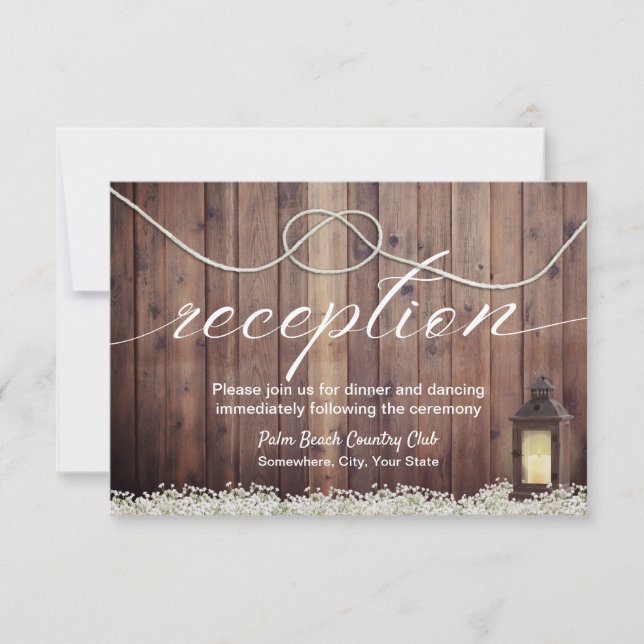 Convites Lâmpada Rústica Casamento Recepção (Frente)