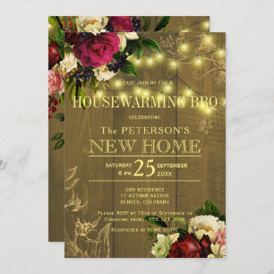 Convites Lâmpadas de ouro para uso doméstico, madeira churr