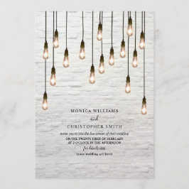 Convites Lâmpadas Vintage - Brick virtual branco