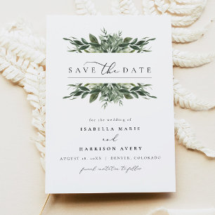 Convites LANA Moderno Save the Date Boêmio de Verduras