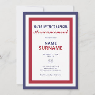 Convites Lançamento da Campanha de Script do Candidato Polí