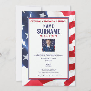 Convites Lançamento da Campanha Oficial Foto de Candidato P