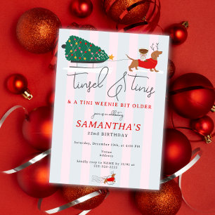 Convites Lantejoulas & Tinis Um Pouquinho de Natal Aniversá