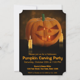 Convites Lanterna de Abóbora Halloween com Velas