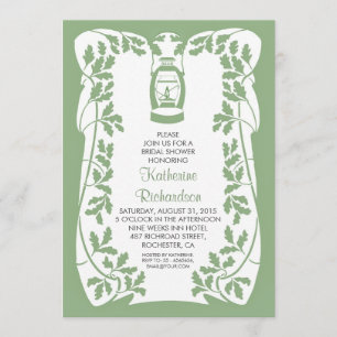 Convites Lanterna de óleo e chá de panela rústico de árvore