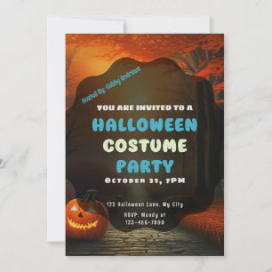 Convites Lanterna do Caminho da Floresta do outono