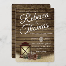 Lanterna e Casamento no inverno Rústico do Pine Co