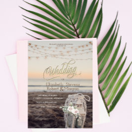 Convites Lanterna,Luzes de Corda,Flores,Casamento na Praia
