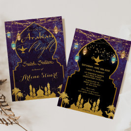 Convites Lanternas Exóticas da Noite Árabe Aladdin Doce 16