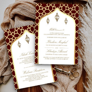 Convites Lanternas Marrom Dourado Penduradas Casamento Muçu