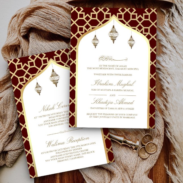 Convites Lanternas Marrom Dourado Penduradas Casamento Muçu (Criador carregado)