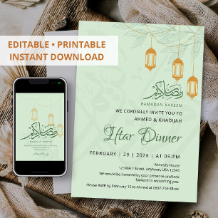 Convites Lanterns Florais Penduradas Jantar Iftar Ramadan
