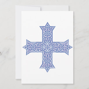 Convites Lapis Azul Premium Cruz Copta Arte