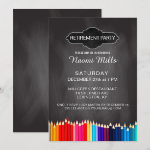 Convites Lápis de Chalkboard do Partido da Reforma do Prof