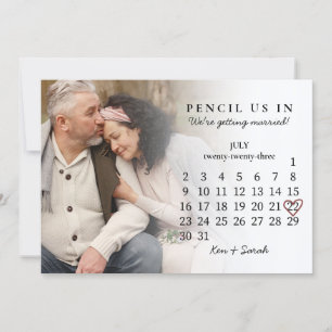 Convites Lápis-nos ao salvar o calendário de julho de 2023