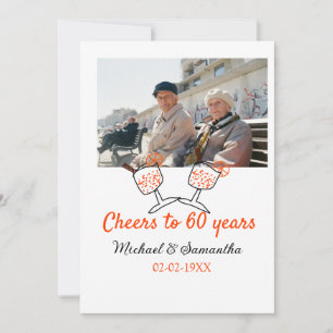 Convites Laranja comemora 60 anos de casamento aniversário