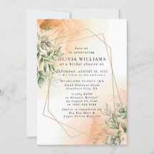 Laranja Elegante romântico do eucalipto deixa rúst