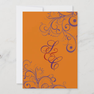 Convites Laranja + Enfeite Ornamental de Ameixa