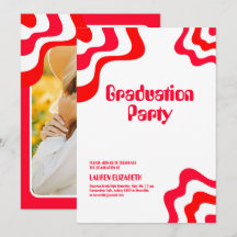 Laranja Foto Groovy Retrô Graduação