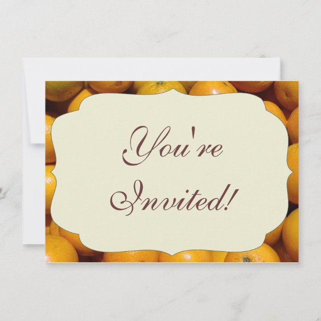 Convites Laranja fruta no mercado da Flórida (Frente)