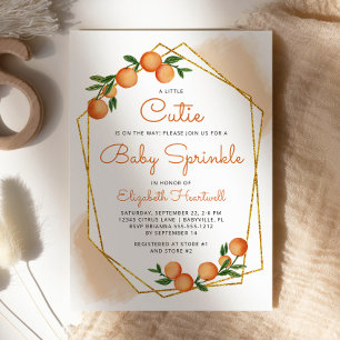 Convites Laranja Pequeno Cutil Citrus Baby Sprinkle